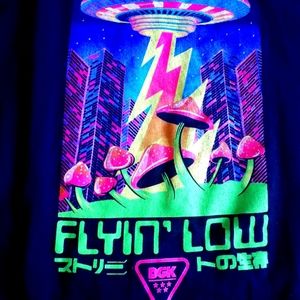 DGK Blk "FLYIN' LOW" HOODY (large)! NWOT